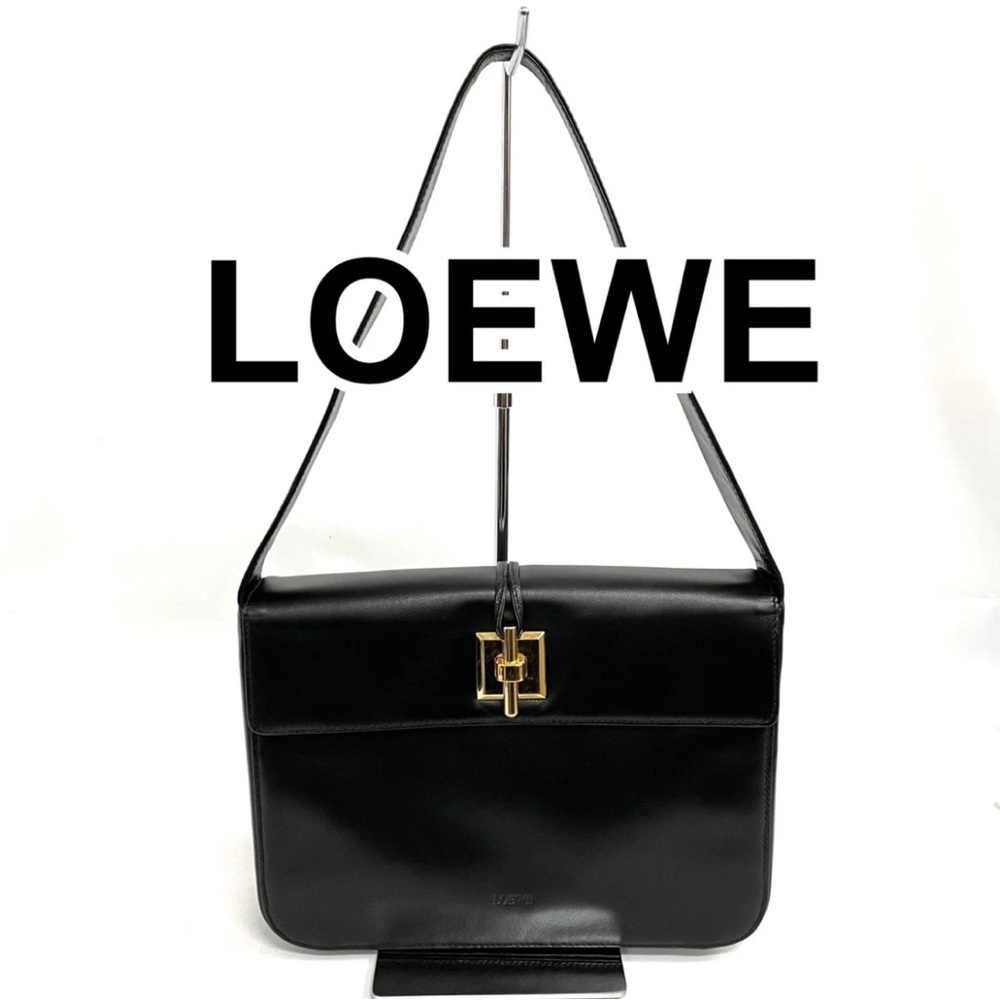 Loewe Black and Gold Shoulder Bag